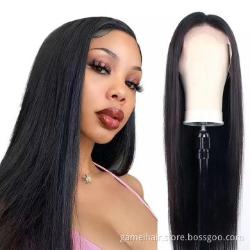 Full Hd Lace Frontal Closure Human Hair Wig Pre Plucked Raw Indian Virgin Human Hair Wholesale Lace Frontal Wig With Baby Hair
